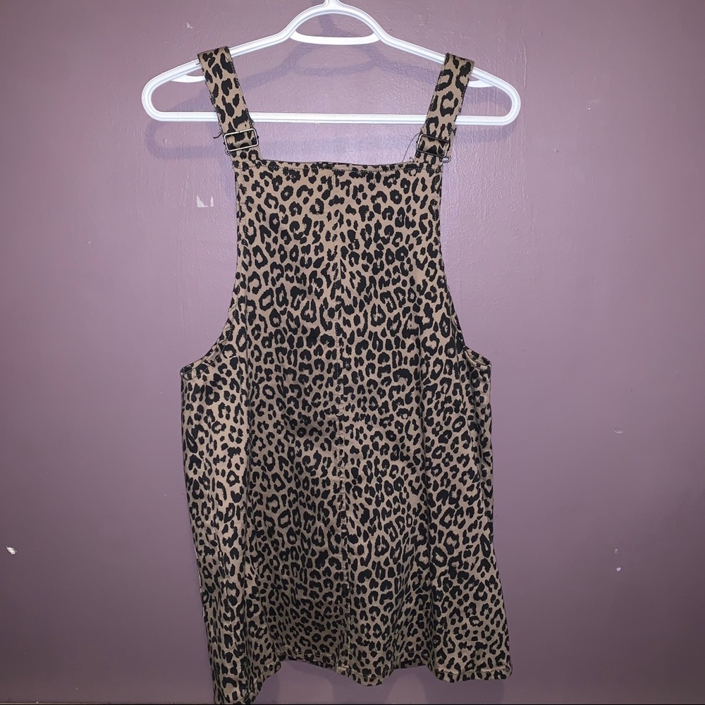 Design Lab cheetah print overall style dress - Picture 2 of 3